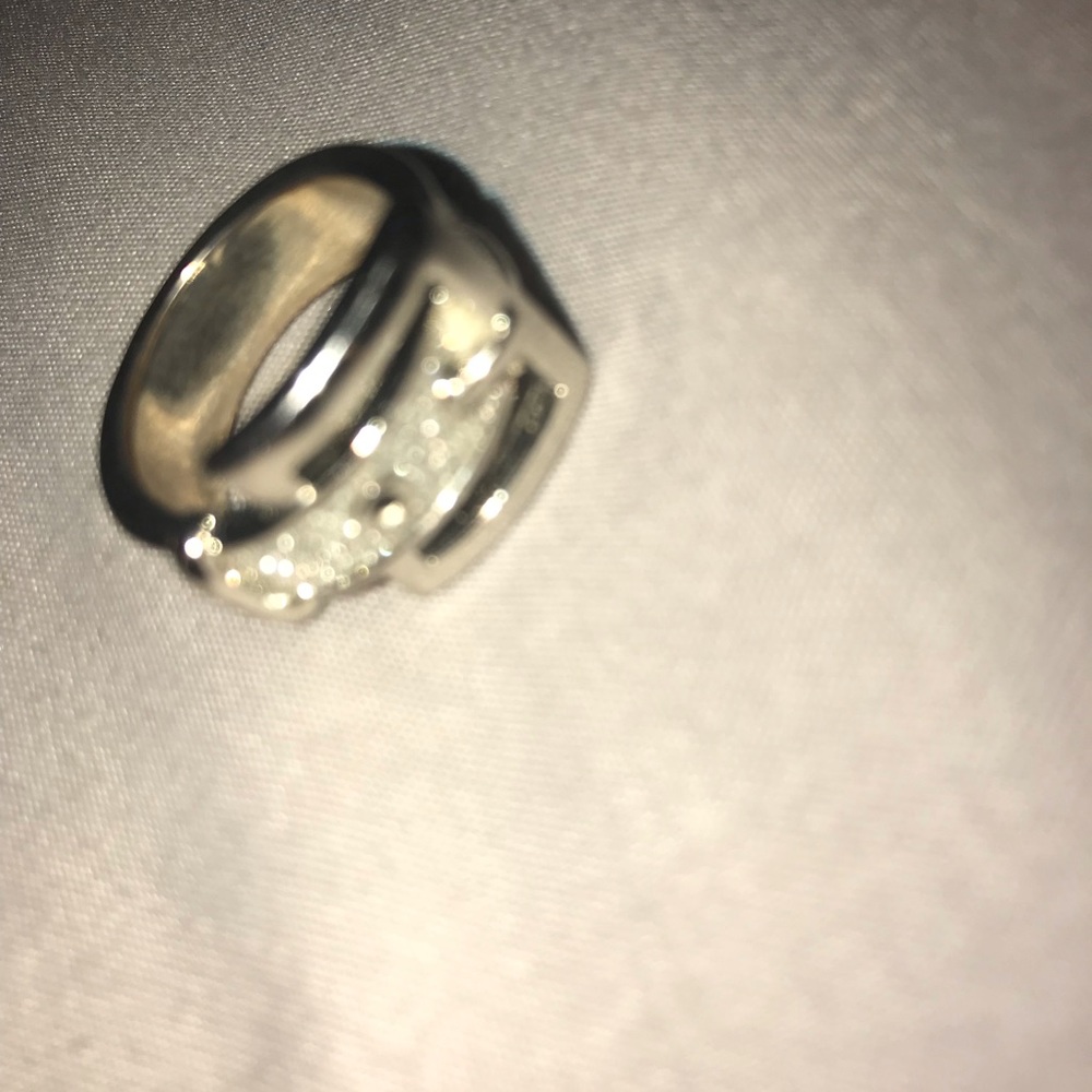 Belt shape Sterling silver banded ring